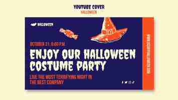 Free PSD happy halloween youtube cover