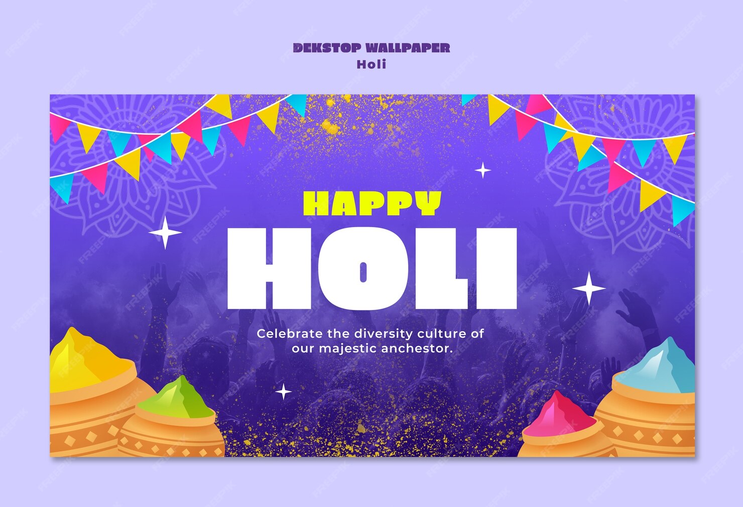 happy holi in hindi wallpaper