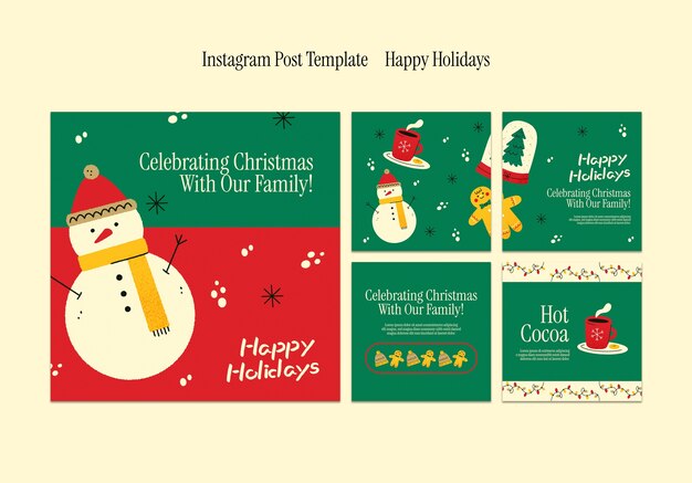 Happy holidays  instagram posts