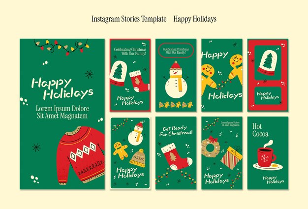 Happy holidays  instagram stories