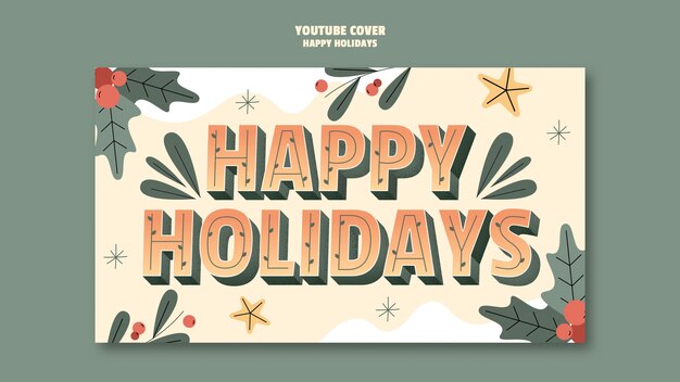 happy holidays template design