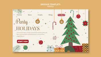 Free PSD happy holidays template design