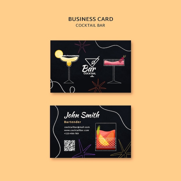 happy hour celebration business card template