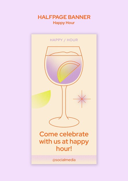 Free PSD happy hour discount template