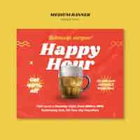 Free PSD happy hour discount template