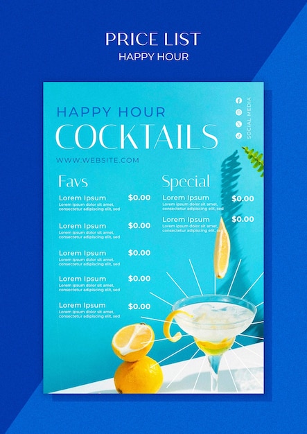 Happy hour template design