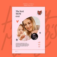 happy mother's day celebration flyer template