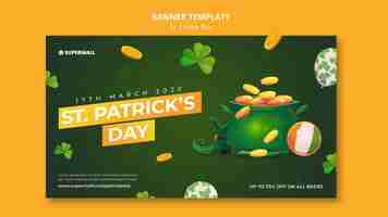 Free PSD happy st. patrick's day banner template