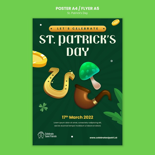 Happy st. patrick's day flyer template