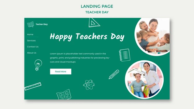 Happy teacher's day landing page