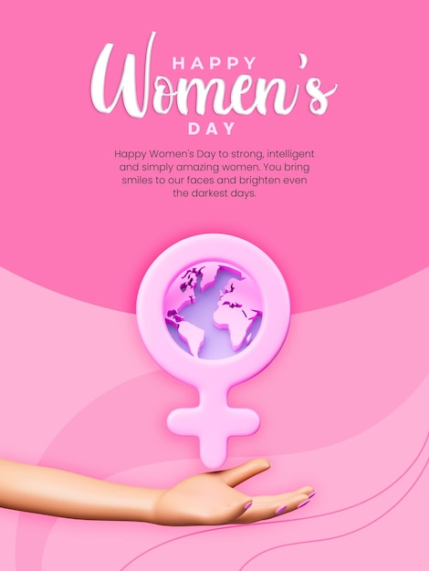 Free PSD happy women's day social media stories design template