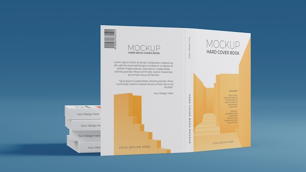 Hard cover books mockup Free Psd