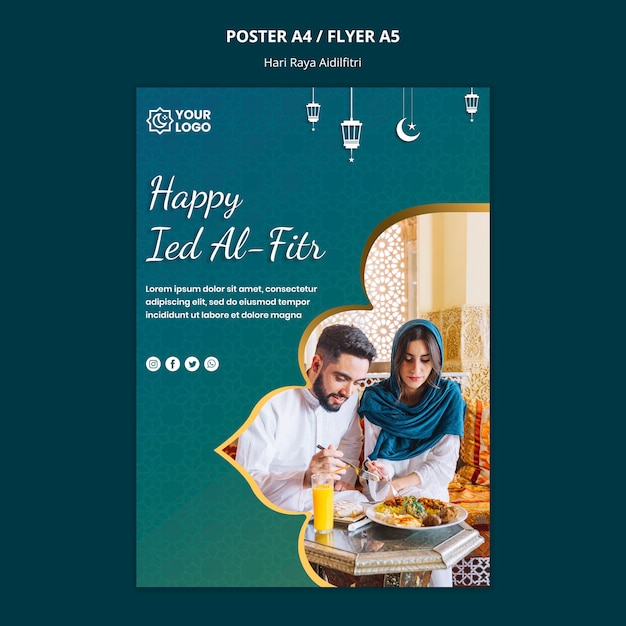 Hari raya aidilfitri poster design