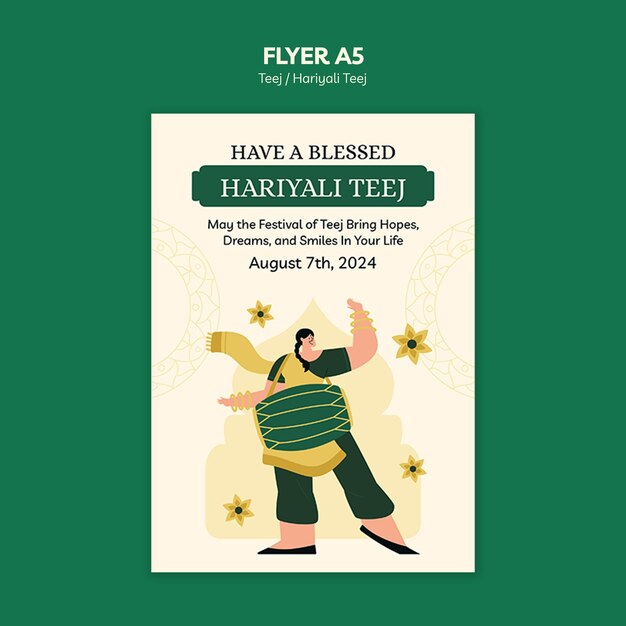 hariyali teej celebration template