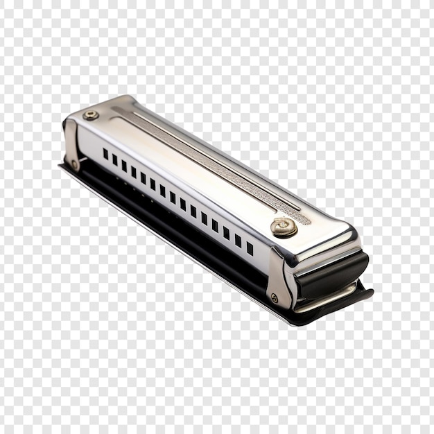 Free PSD harmonica isolated on transparent background