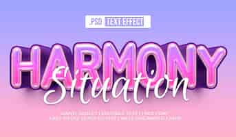 Free PSD harmony text style effect