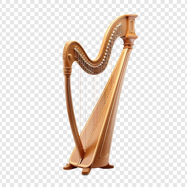 Free PSD harp isolated on transparent background