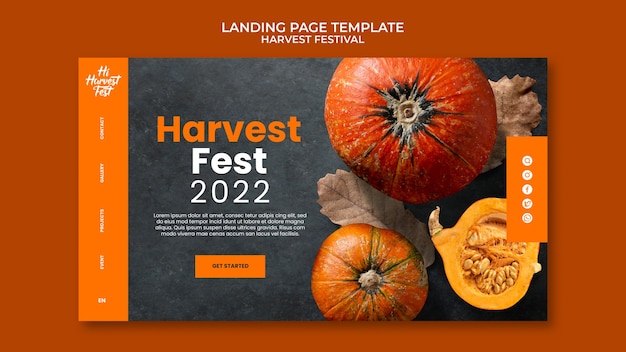 Harvest festival landing page template