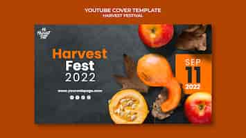 Free PSD harvest festival youtube cover