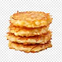 Free PSD hash browns isolated on transparent background