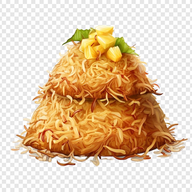 Free PSD hawaiian haystack isolated on transparent background