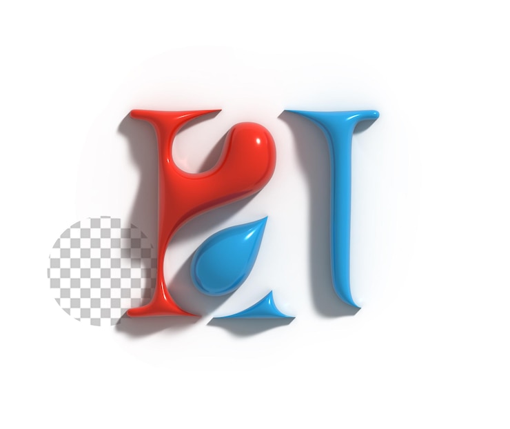 मुफ़्त PSD hd branding identity corporate 3d render company letter logo transparent psd