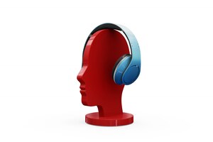 headphones mock-up isolated