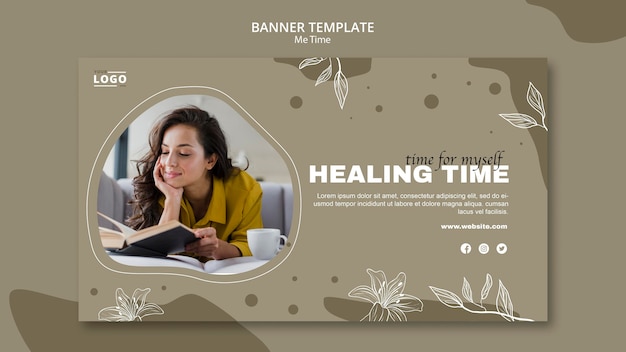 Healing time banner template