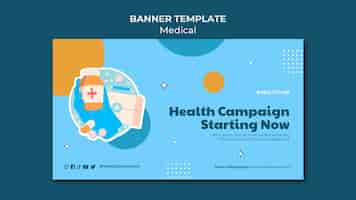 Free PSD health campaign banner template