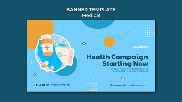health campaign banner template