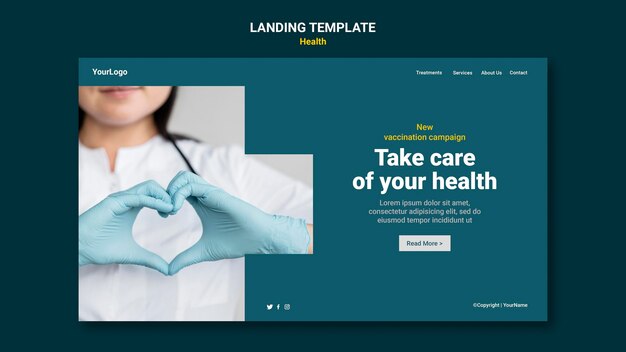 Health care landing page