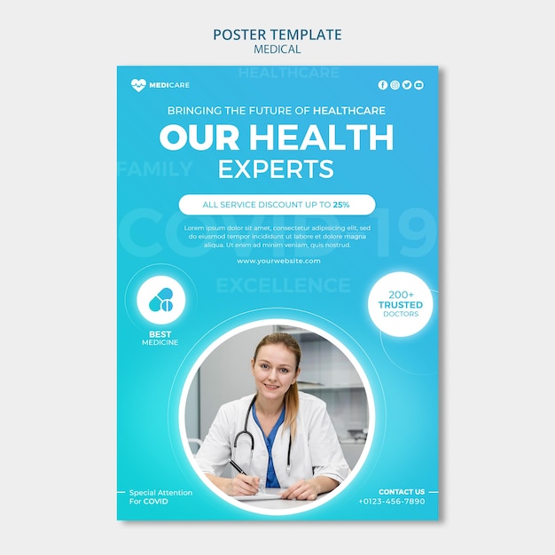 Health experts poster template