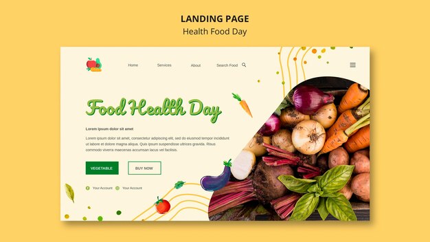 health food day landing page