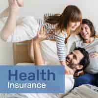 Free PSD health insurance template psd for social media with editable text