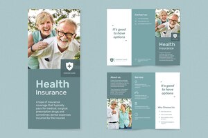 Free PSD health insurance template psd with editable text set