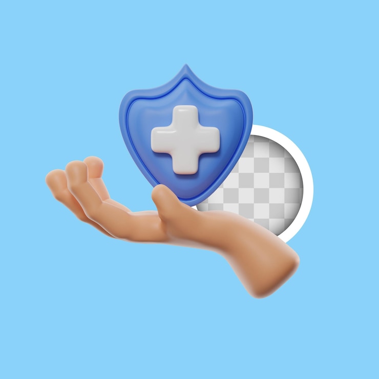 무료 PSD 건강 보호 및 관리 3d 일러스트레이션