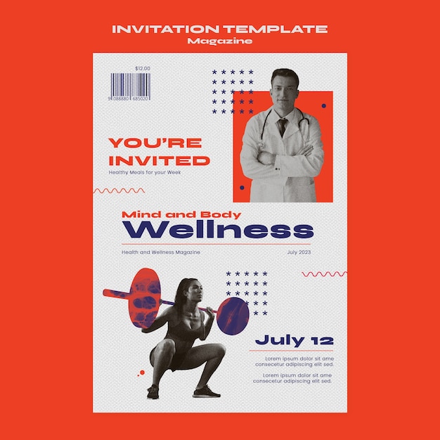 Health and Science Magazine Template Design – Free PSD Download