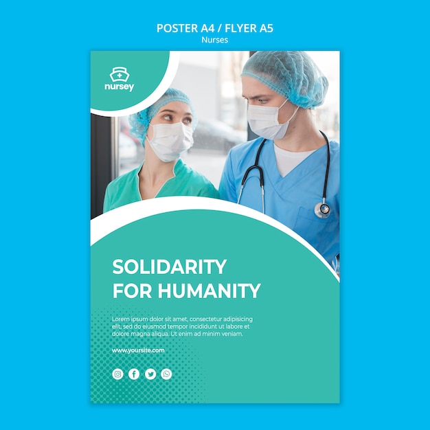 Healthcare concept flyer design
