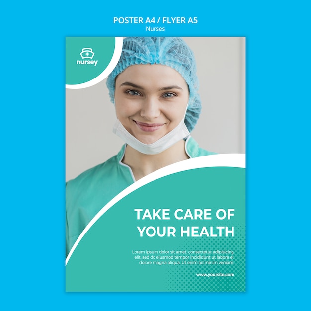 Healthcare concept poster design