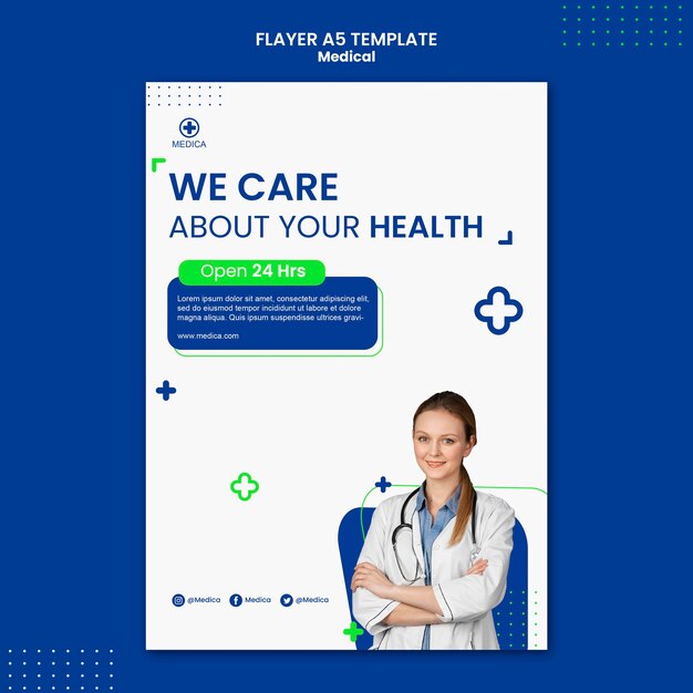 Healthcare flyer template