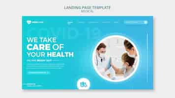 Free PSD healthcare landing page template