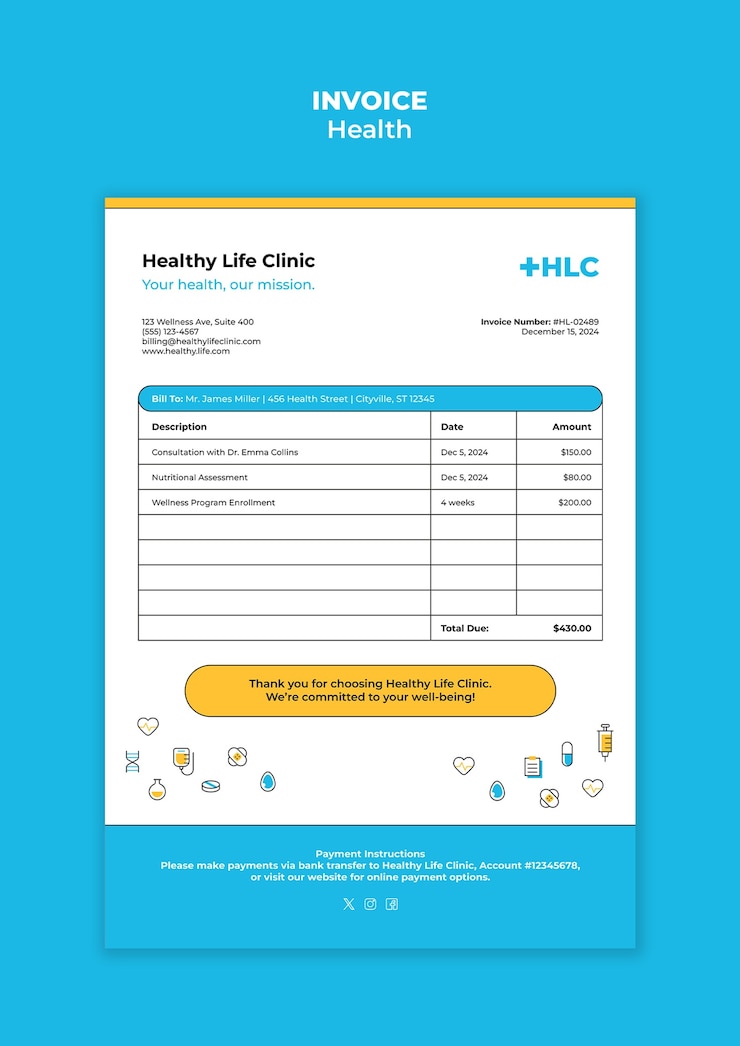 Free PSD healthcare service template