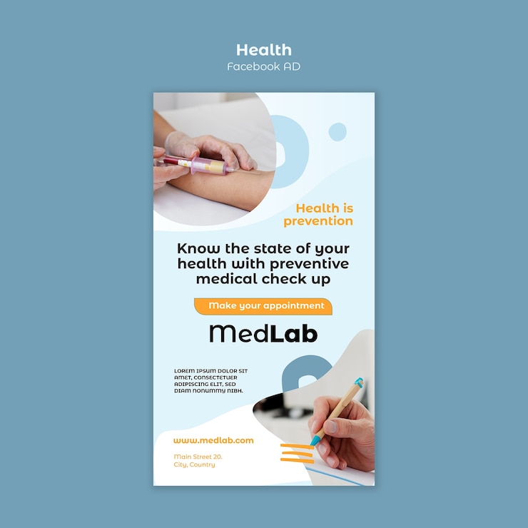 Free PSD healthcare service template