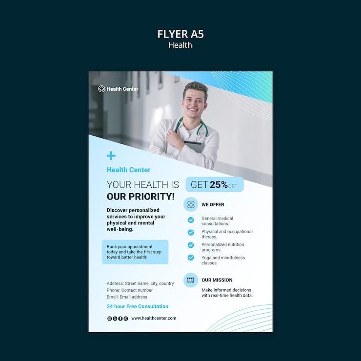 Free PSD healthcare service template