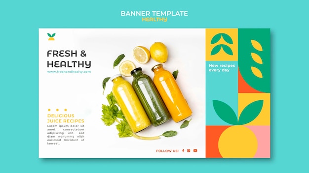 Free PSD healthy banner template
