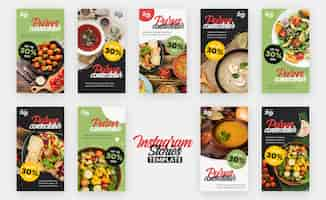 Free PSD healthy and bio food instagram stories