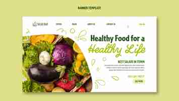 Free PSD healthy food landing page template