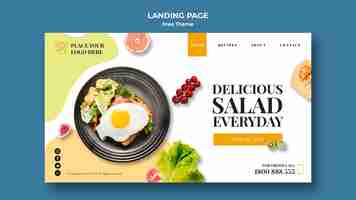 Free PSD healthy food landing page theme