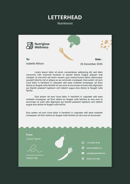 Healthy food lifestyle template