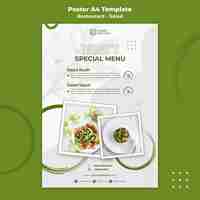 Free PSD healthy food poster template